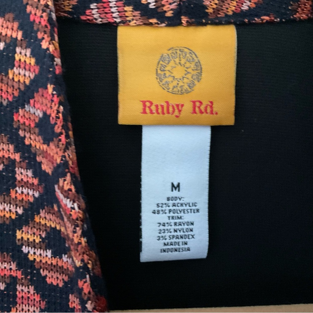 Ruby Rd Open-Front Patterned Women's Jacket In Co… - image 5